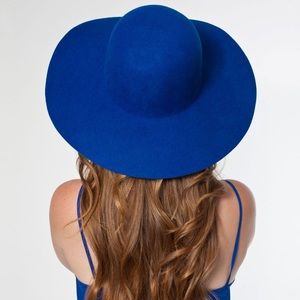 AMERICAN APPAREL Blue Wool Floppy Hat
